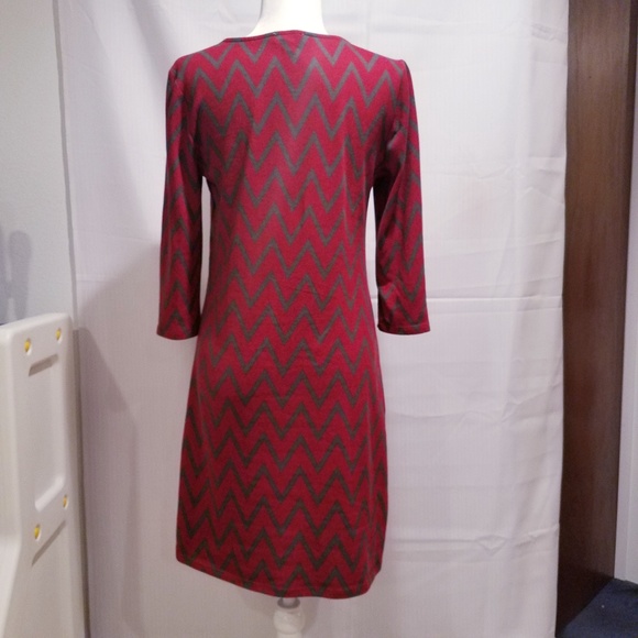 Messini Tacera Chevron 3/4 sleeve Dress Size S - Picture 3 of 7